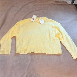 Hazel Light Yellow Women's Crew Neck Sweater